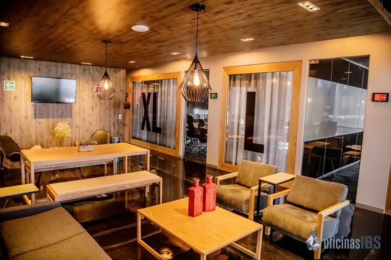 Área lounge del coworking IBS Santa Fe